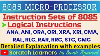 Logical Instructions of 8085 microprocessor|RAL|RLC|Logical Group|RAR|RRC|8085 Microprocessor