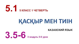 ҚАСҚЫР МЕН ТИІН. 5 класс. Казахский язык в русской школе