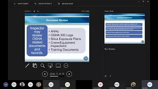 SSHO Training 2022: OSHA Inspection Procedures