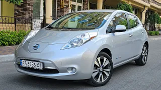 Nissan Leaf 2015 24 KWh. Огляд, запас ходу, перевірка акумулятора. AvtopodborUA