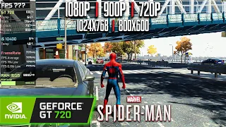 GT 720 | Marvel's Spider-Man - 1080p, 900p, 720p, 1024x768, 800x600