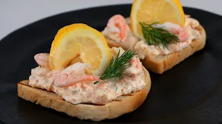 Toast Skagen | Swedish Shrimp Toast | Skagenröra recipe