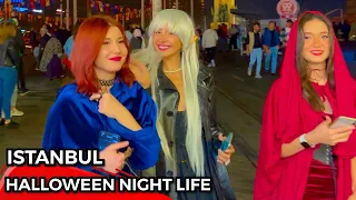 🇹🇷HALLOWEEN 🎃 👻 Istanbul Istiklal Nightlife 2022 31 October Walking Tour  4k UHD 60fps