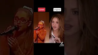 Ariana grande singing "whenever , wherever" by Shakira