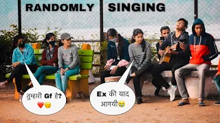 Randomly Singing Badly In Public With Twist | Impressing Cute Girls With Singing & Guitar | Jhopdi K