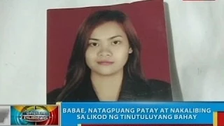 BP: Babae, natagpuang patay at nakalibing sa likod ng tinutuluyang bahay sa Iloilo City