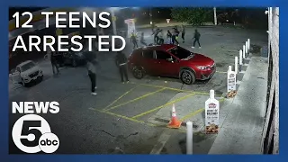 Cleveland Police arrest 12 teens for 'brutal attack' on 34YO man at gas station