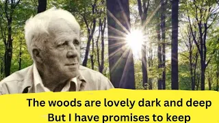 The Woods are lovely dark and deep | Robert Frost | best poetry lines | @wiseversess