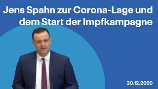 Jens Spahn zur Corona-Lage und dem Start der Impfkampagne