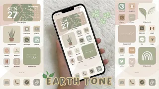 iOS15 Aesthetic home screen earthtone🍀 widgetsmith tutorial