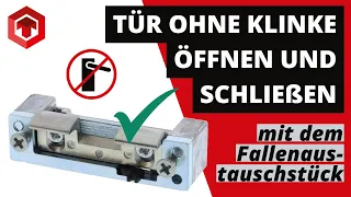 Tür OHNE KLINKE öffnen und schließen mit dem FALLENAUSTAUSCHSTÜCK | TAGESENTRIEGELUNG | #tonitec