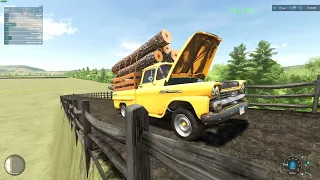 Farming Simulator 22 -Lizard apache 1958 pickup truck- (Logitech g29 + Logitech 3d extreme pro)