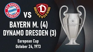 Bayern Munich vs Dynamo Dresden - European Cup 1973-1974 Round of 16, 1st leg - Full match