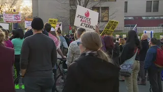 Vigil outside Israeli Embassy for Aaron Bushnell, Air Force member who set himself on fire