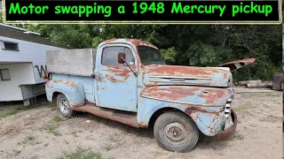 Throwing a motor in the 48 Mercury pickup and taking it for a drive.