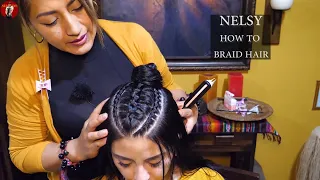 ASMR NELSY - HOW TO BRAID HAIR, ASMR