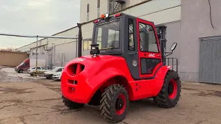 2023 JAC CPCD35 4WD. Внедорожный дизельный вилочный погрузчик.  Обзор.