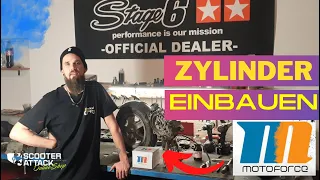 Zylinder Einbau 70cc Motoforce - Montage an einem 50cc Roller Motor @sirkenny1  - Scooter-attack