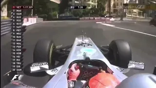 F1 2011 Monaco FP1 Schumacher Crashes Onboard