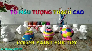 Tô màu đồ chơi, tượng thạch cao - coloring plaster material toys( Nhật Ký Online )