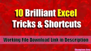 Excel advanced new easy Tricks in Tamil | 10 Ultimate Tricks and shortcuts