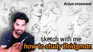 How to study Bridgman || how to draw portrait drawing for beginners || #portrait #portraitdrawing