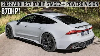 ROCKET! 2022 AUDI RS7 870HP POWERDIVISION STAGE 2++ NARDO GREY + MAXTON DESIGN in Detail 4K