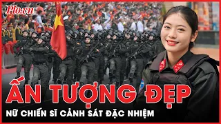 Hình ảnh gây thương nhớ của nữ chiến sĩ cảnh sát đặc nhiệm trong đoàn diễu binh | Tin nhanh