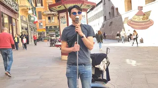 Amazing Street Entertainer | Opera Singer | Bologna - Italy