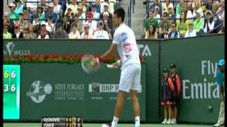 Djokovic vs Isner Indian Wells 2012 last moments