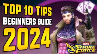 TOP 10 TIPS BEGINNER'S GUIDE 2024 - MARVEL Strike Force - MSF