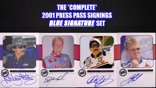 2001 PRESS PASS SIGNINGS BLUE SIGNATURE NASCAR SHOWCASE