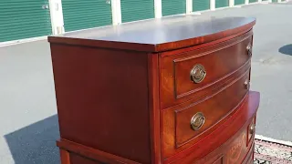 Mahogany Bow Front 5-Drawer Chest of Drawers