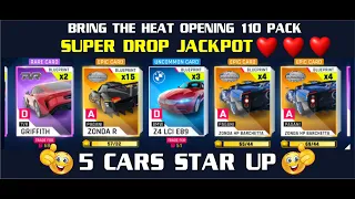 Asphlat 9 | Bring The Heat Oppning 110 Packs |Super Drop with Jackpot | 5 Cars Star Up | Noob Force