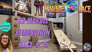 32 Marble Live Elimination Race 15 | ASMR | Marble Run