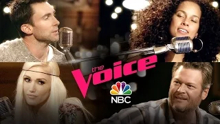 Alicia Keys, Adam Levine, Blake Shelton, and Gwen Stefani  “Waterfalls'   The Voice 2017