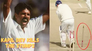 Kapil Dev Kills The Stumps | Kapil Dev Fastest Stumps Flying & Uprooted Deliveries