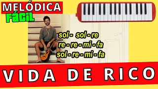 Cómo tocar VIDA DE RICO en MELÓDICA fácil► ✅ Tutorial con animación (CAMILO)