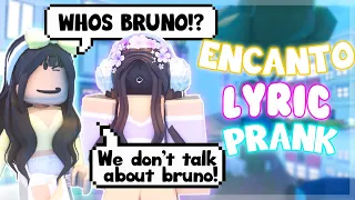 WE DONT TALK ABOUT BRUNO (Encanto) - ROBLOX LYRIC PRANK