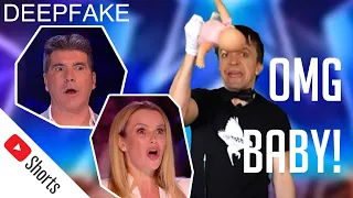 shocking BABY MAGIC at Britain's Got Talent #DeepFake #SHORTS #MAGIC #MRBEAN #MAGICIAN #COMEDY