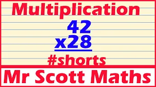 Column Method Multiplication | 2-Digit by 2-Digit #shorts