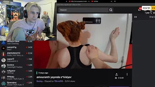 xQc reacts to Amouranth getting stretched out