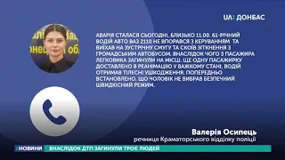 На Донеччині у ДТП загинуло троє людей