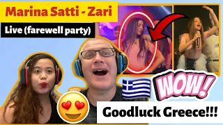 Marina Satti - Zari - LIVE from the farewell party in Athens | Reaction!🇬🇷