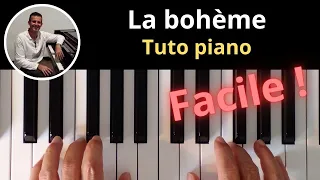 LA BOHEME (Charles AZNAVOUR) - PIANO TUTORIEL - VERSION FACILE (Partition offerte).