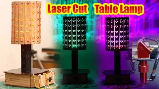 How to Make Laser Cut Side Table Night Light Lamp Wooden Desk Lamp with Jewelry Box by #VectorsFile