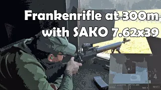 Frankenrifle (Australian International Arms) With 7.62x39 SAKO Ammo And Holosun 503 Red Dot At 300m