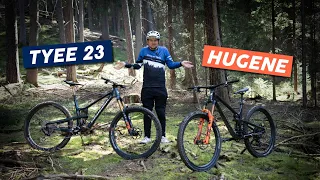 PROPAIN TYEE vs. HUGENE 2023 🥊 | Enduro oder Trailbike ? | Vergleich Geometrie | Uphill | Downhill