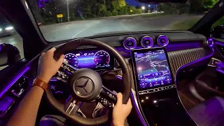 2023 Mercedes-Benz GLC 300 4MATIC - POV Night Drive (Binaural Audio)