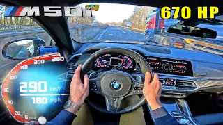 670HP BMW X6 M50i POV on Autobahn | FASTER than an URUS!?